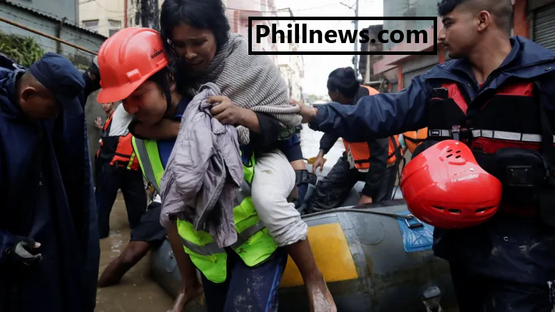 People 'jump from roof to roof' as floods kill 148 in Nepal